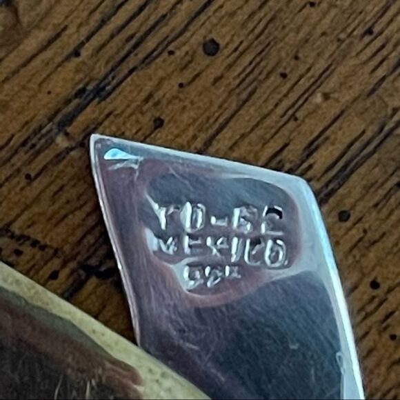 Vintage Mexico TD-62 925 Sterling Silver Brooch Pin Womens Jewelry Minimalist - Picture 4 of 6